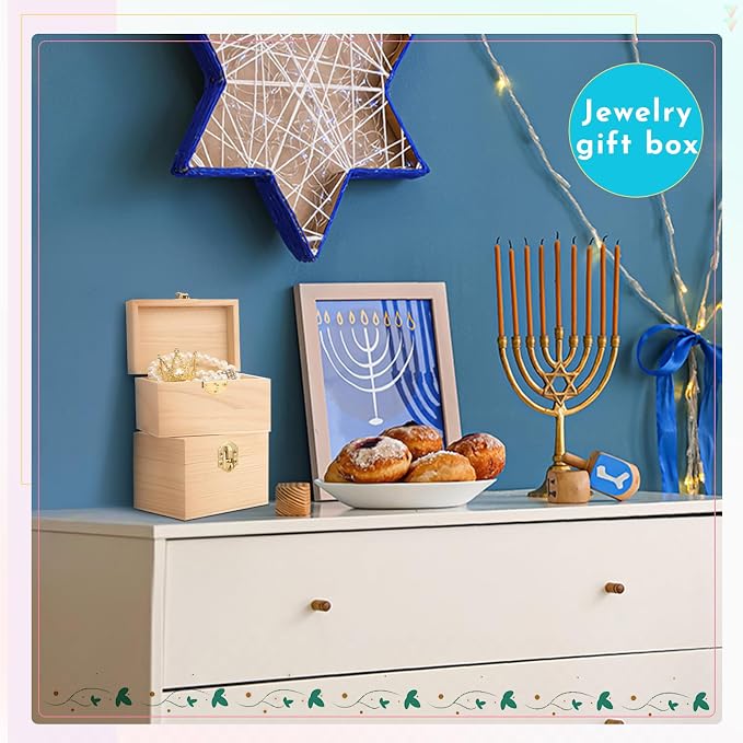 CroBlissful 12 Set 24 Pcs Unfinished Wooden Box - Image 6