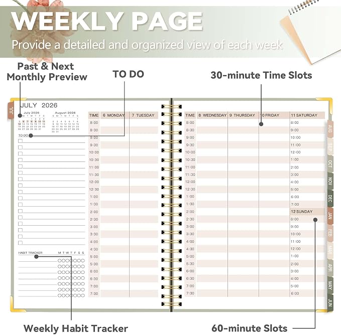 2026-2027 Academic Planner, Weekly & Monthly Appointment Book from Jul. 2026 - Image 5