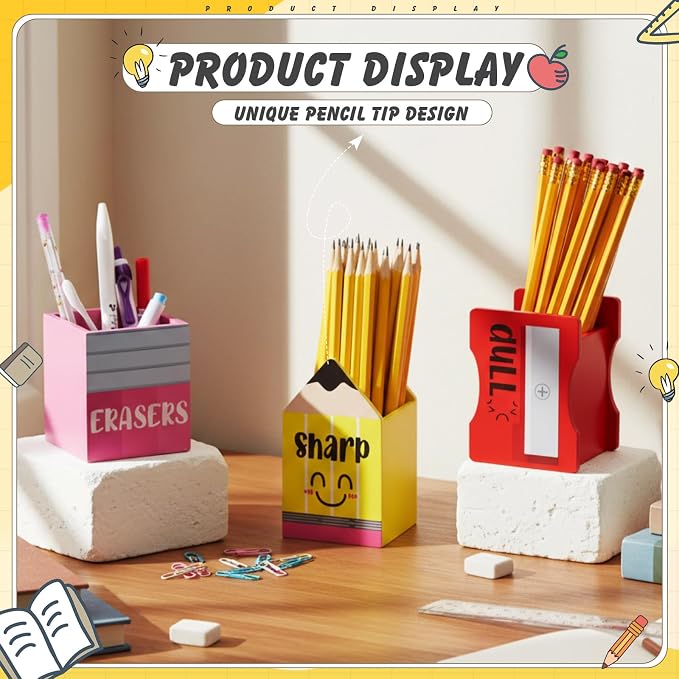Gilprop 3 Pcs Back to School Sharp and Dull Pencil Holder - Image 7