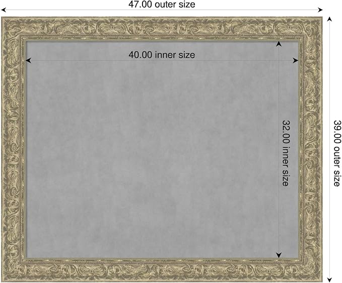 Amanti Art Silver Framed Magnetic Board 39x47 X-Large Vision Board - Image 2