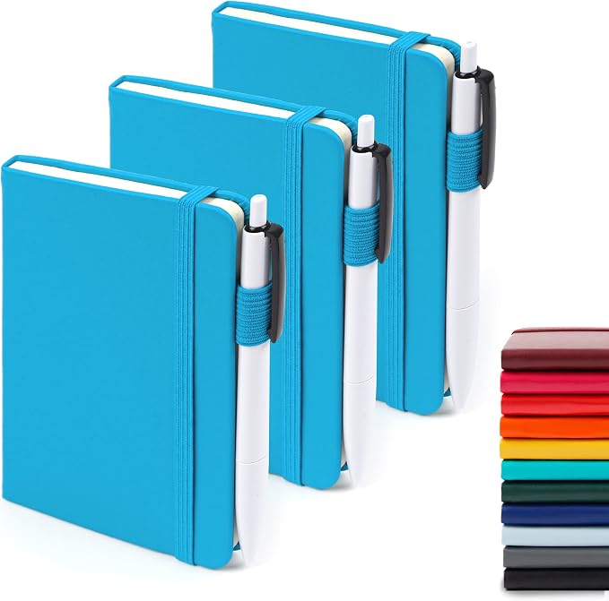 feela 3 Pack Pocket Notebook Journals, Mini Cute Small Journal Notebook Bulk by feela