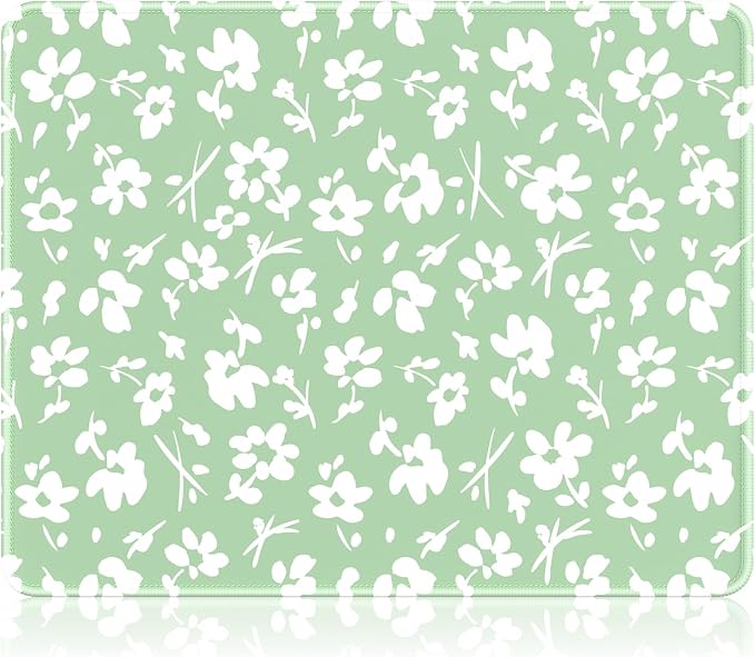 Auhoahsil Mouse Pad, 12 x 10 in Simple Flower Theme Computer Mouse Pad by Auhoahsil
