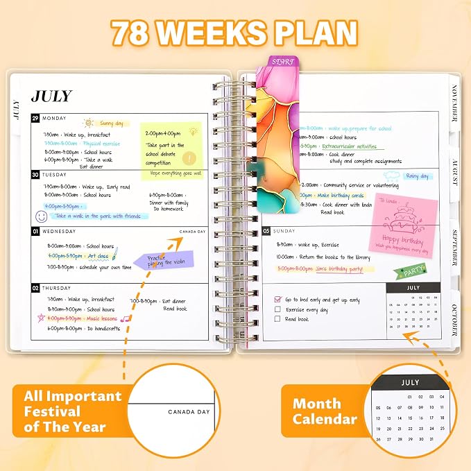 Planner 2026-2027, Large 18 Months Academic Daily Weekly Monthly Planner Yearly - Image 5