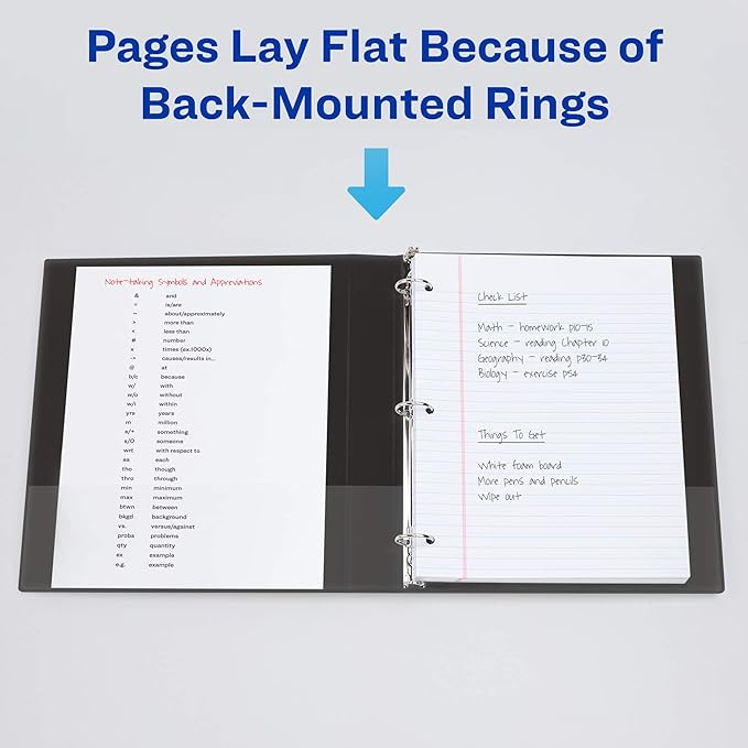 Avery Standard View 3 Ring Binder, 0.5" Round Rings, 100-Sheet Capacity - Image 6