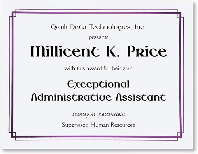 PaperDirect Foil Elegance Specialty Certificates, 50 Sheets of 38lb White Paper - Image 2