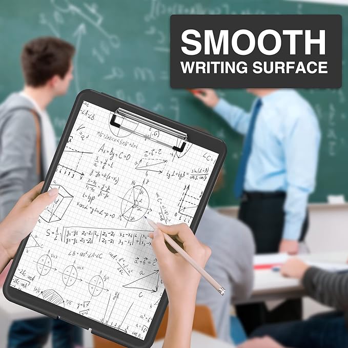 Sooez Clipboard with Storage, Plastic Storage Clipboards with Low Profile Clip - Image 6