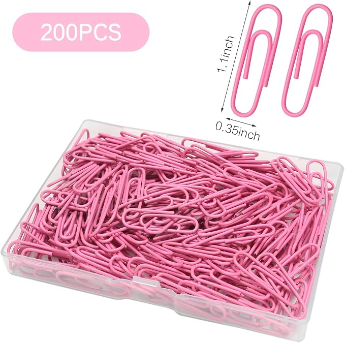 Elisel Paper Clips, Durable and Rustproof Coated Paper Clips, School and - Image 2
