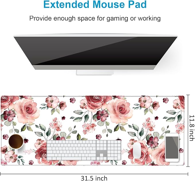 Extended Desk Mat, iDonzon Soft Cute Extra Large XXL Waterproof Gaming Mouse Pad - Image 2
