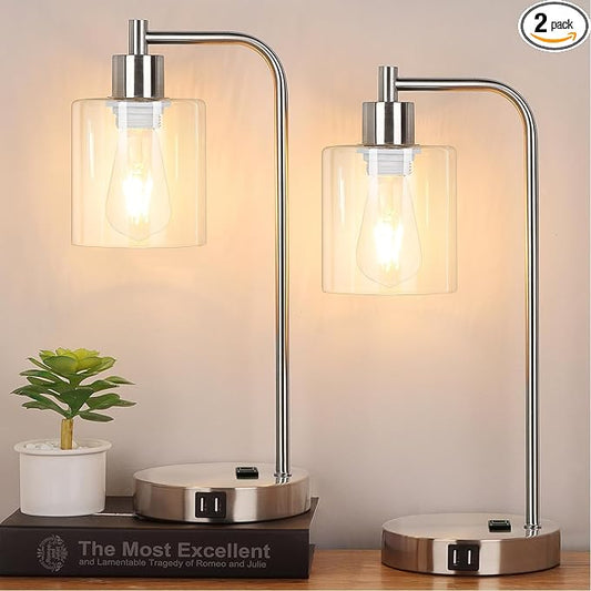 Industrial Touch Control Table Lamps Set of 2 by Nintiue