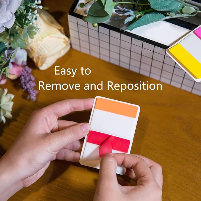 KICNIC Sticky Tabs 480 Pcs, Adhesive Book Tabs, Removable Page Markers - Image 5