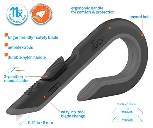 Slice Box Cutter, Heavy Duty Utility Knife, Safe Ceramic Blade Lasting 11x - Image 2