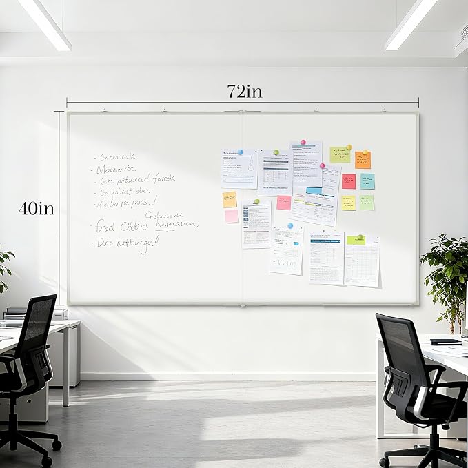 72" x 40" Large White Board, Magnetic Double-Sided Whiteboad Dry Erase - Image 7
