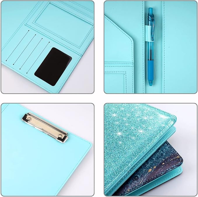 Glitter Portfolio Case for Women, Padfolio Cover for Women, - Image 3