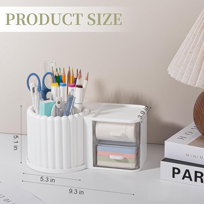 Anyoifax 360° Rotating Pen Holder 7 Slots Desk Organizer - Image 6