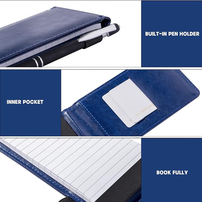 Camelmother 10Pcs Pocket Notepad Holder Set Notebook 3 x 5 Inch - Image 3