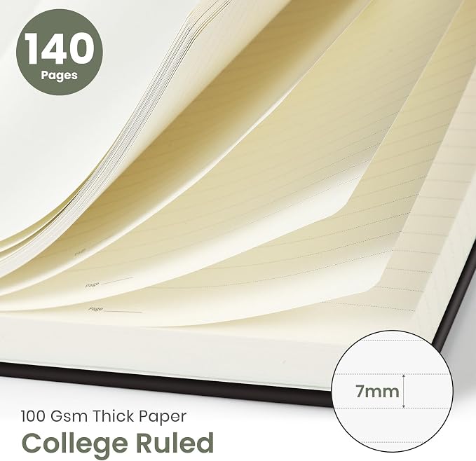 Taja Spiral Journal Notebook for Women, Pretty Hardcover Lined Notebook for - Image 2