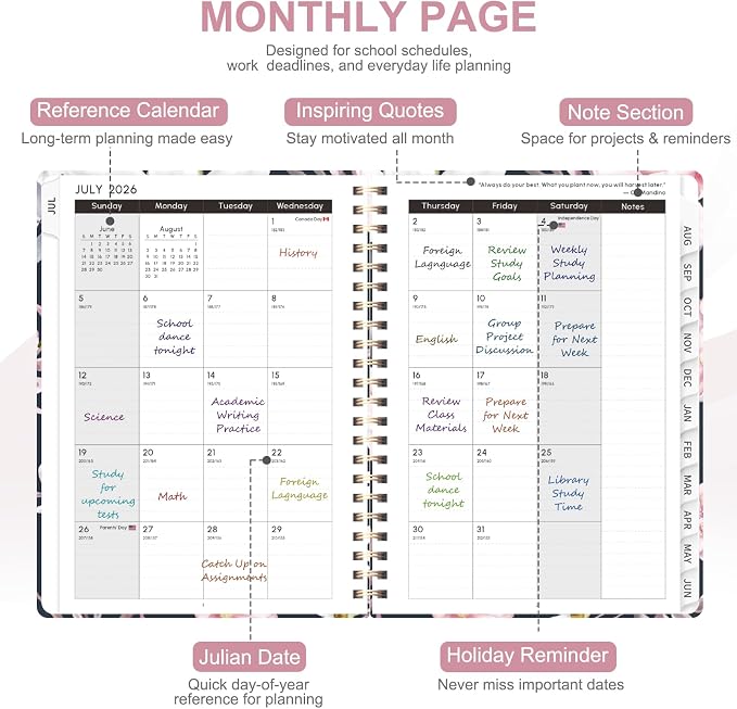 Planner 2026-2027, Weekly and Monthly Academic Planner, July 2026 - Image 4
