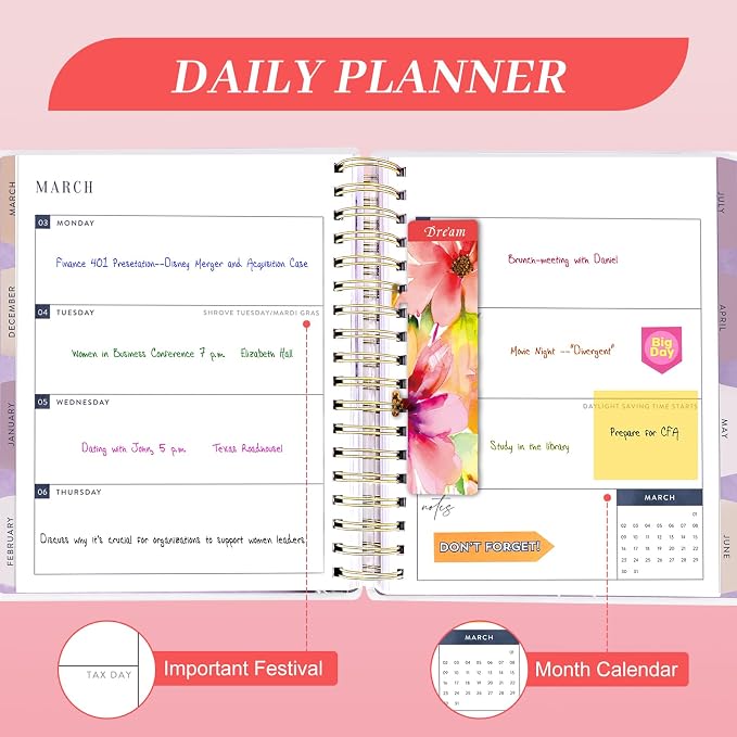 Planner 2026-2027, 18 Months Large Academic Daily Weekly Monthly Planner - Image 6