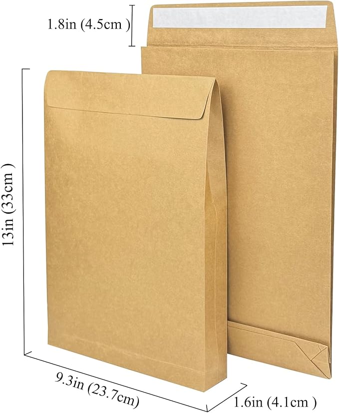 Large Expandable Envelopes, 40 Pack 9.3x 13" Big Mailing Envelopes | Self Seal - Image 6