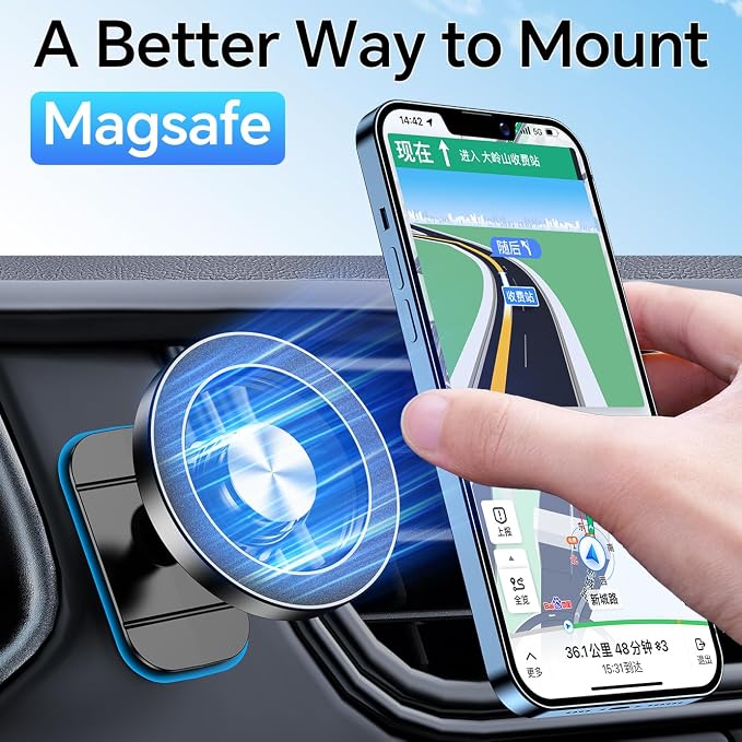 Kaistyle for Magsafe Car Mount【Strong Magnets】Magnetic Phone Holder for Car - Image 3