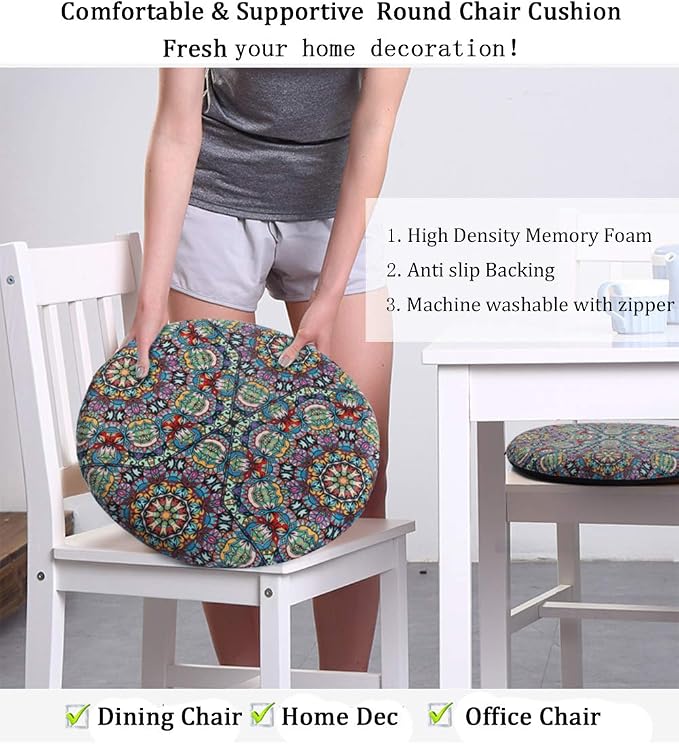 Sigmat Memory Foam Seat Cushion Anti-Slip Soft Round Stool Cushion Chair Pad 20 - Image 4