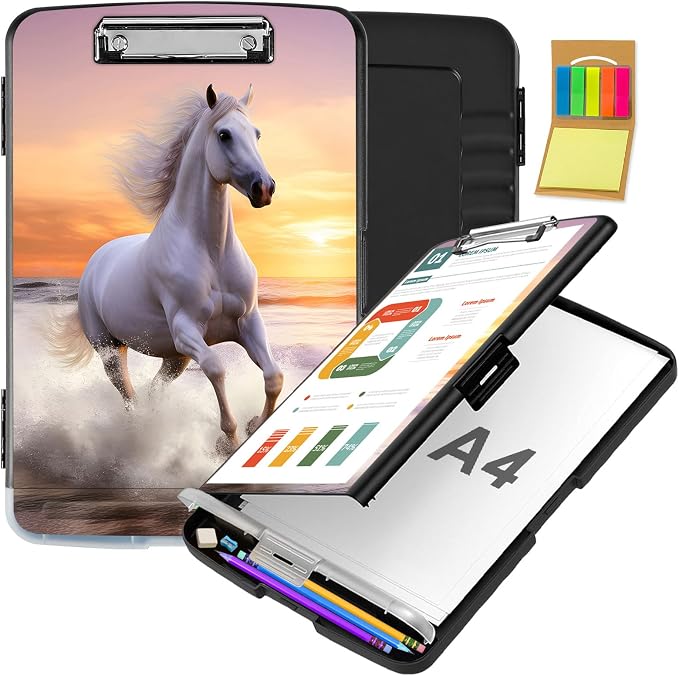 Clipboard with Storage, Office Supplies Nursing Clipboards Folder with Pen by CAPAUNVDA