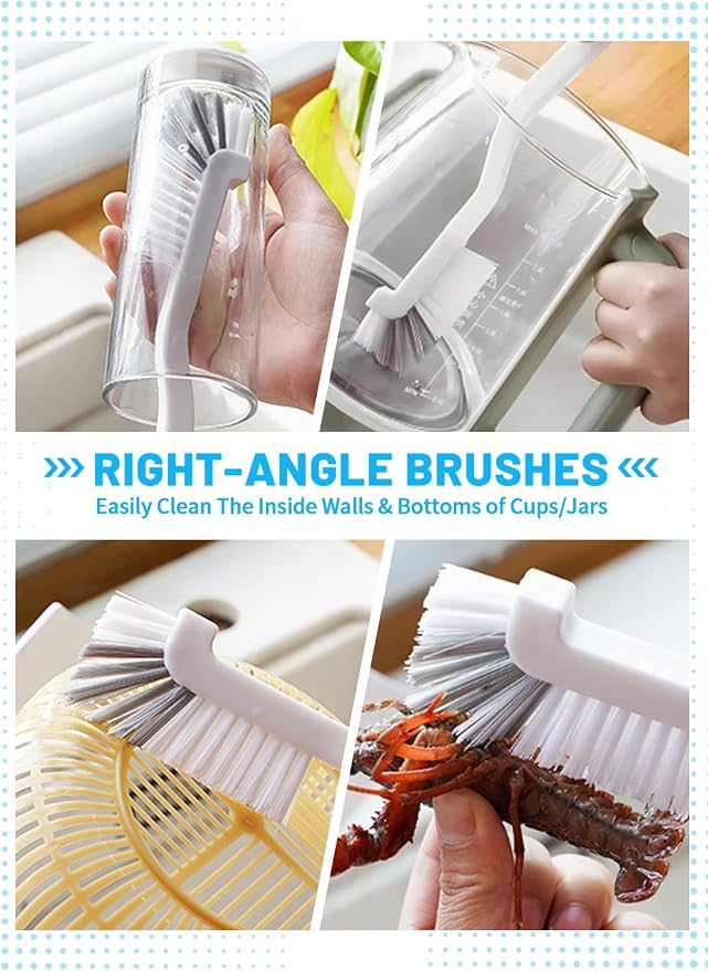 20Pcs Crevice Cleaning Brush Set, Hard Bristle Scrub Brushes Tools - Image 6