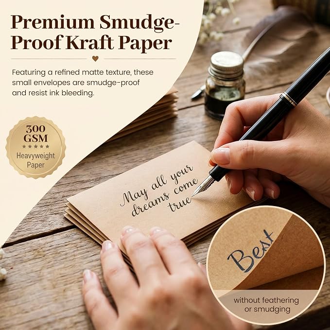 HANSGO 100PCS Mini Gift Card Envelopes, 4 x 2.8 Inch Gift Card Holders - Image 3