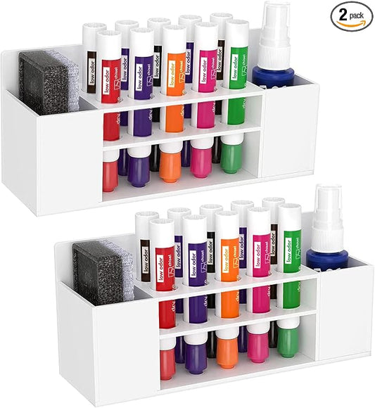 HBlife 2 Pcs Acrylic Magnetic Dry Erase Marker Holder by HBlife