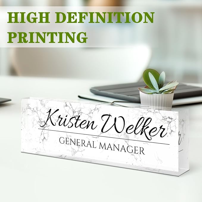 Name Plate for Desk, Desk Name Plate Personalized, Office Decor for Women Men - Image 3