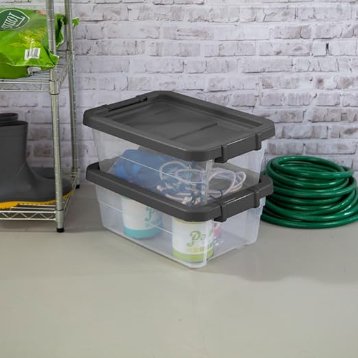 Sterilite 6-Pack Modular Stacker Box, Durable Clear Plastic Storage Bins - Image 8