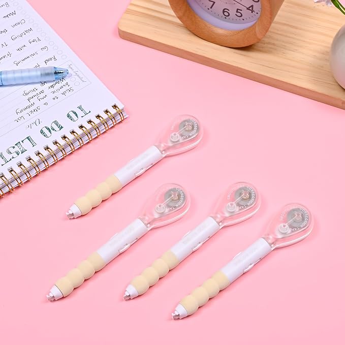 Temiary 4 Pcs White Correction Tape Pen, 19.69 ft Smooth Pull Out Tape Pens - Image 7