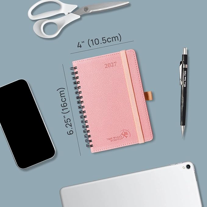 POPRUN 2027 Planner, Daily Appiontment Book from Jan 2027 to Dec 2027, Spiral - Image 2