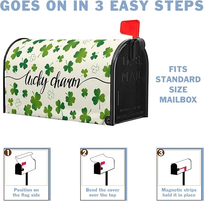 St Patrick's Day Mailbox Covers Magnetic Standard Size St Patricks Day Lucky - Image 8