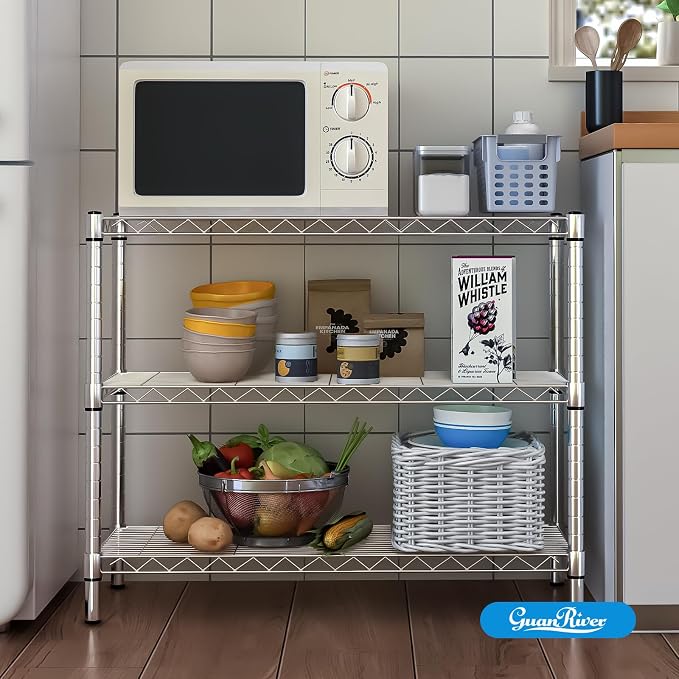 Guan River 3-Shelf Adjustable Metal Shelf Wire Shelving Storage Rack - Image 7