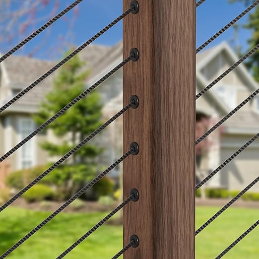 BLIKA 20 Pack 25 30 35 Degree 1/8" Black Cable Railing Angle Beveled Protector - Image 3