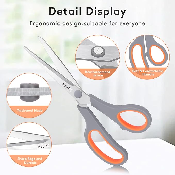 3-Pack 8.5" Ultra Sharp Stainless Steel Scissors - Image 4