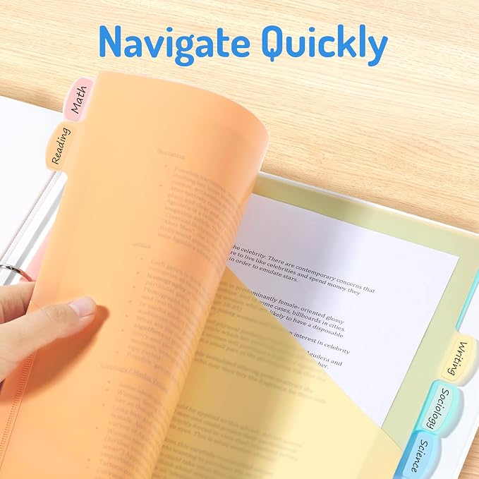 Forvencer 48 Count Dividers for 3 Ring Binder, 8 tabs Binder Dividers - Image 5