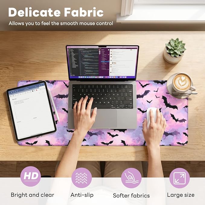 Desk Mat, Big Desk Pad, 31.5x11.8 Inches Extended Big Gaming Mouse Pad - Image 2