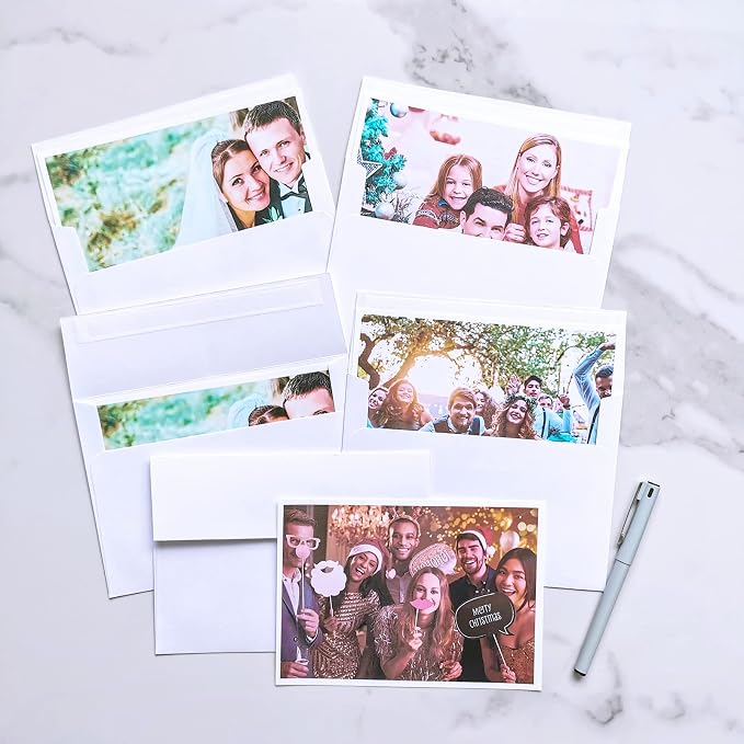 500 Pcs White A7 Invitation Envelopes 5 1/4 x 7 1/4 Square Flap Envelopes Self - Image 7