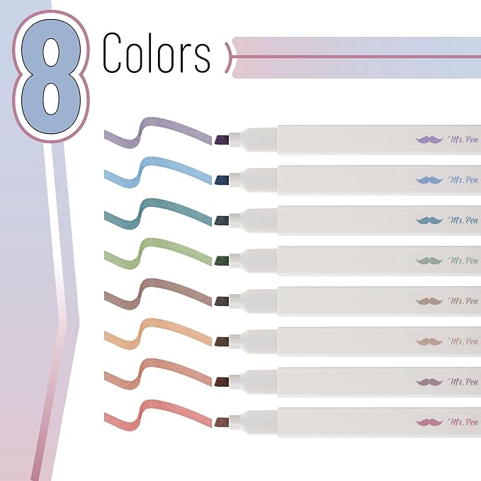 Mr. Pen- Aesthetic Bible Highlighters No Bleed Through Assorted Color | 8 pcs - Image 2