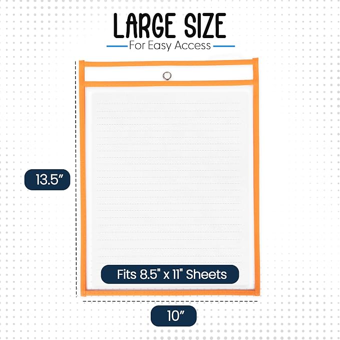 Essex Wares - 5 Pack, Job Ticket Holders, Reusable & Easy Erase Plastic Invoice - Image 2