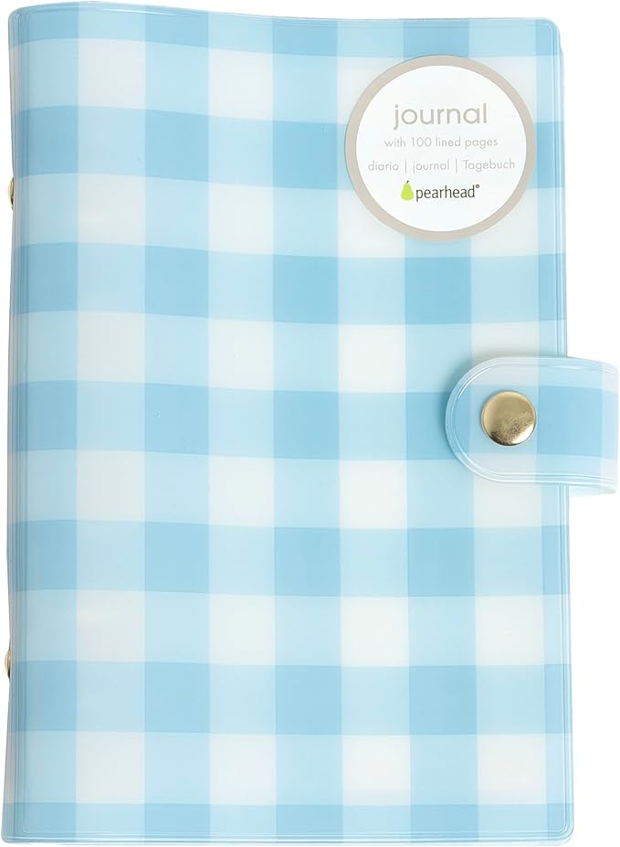 Pearhead Blue Gingham 5x7 Binder Journal - Image 11