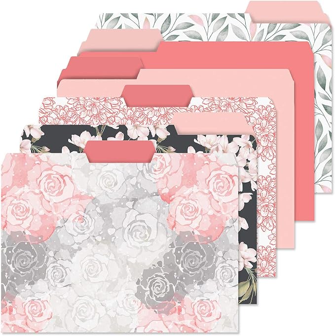 Current Charcoal & Coral File Folders Value Pack by Current