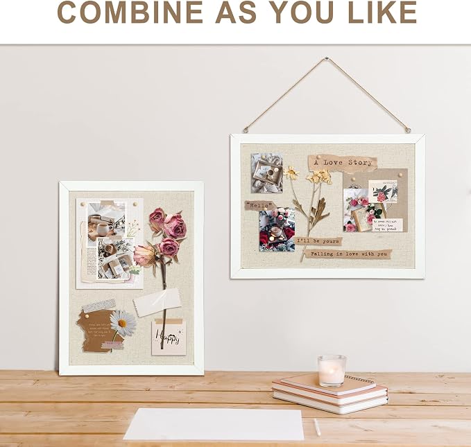 2-Pack Double-Sided Wood Framed Cork Board - Image 6