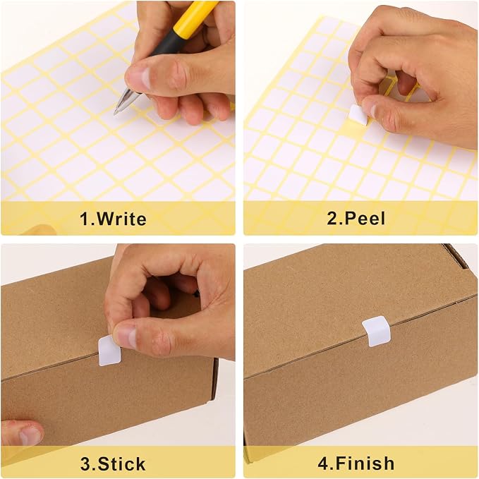 Sliverdew White Labels Stickers, 3300 Pack Small 0.5" x 0.75", Removable Blank - Image 7