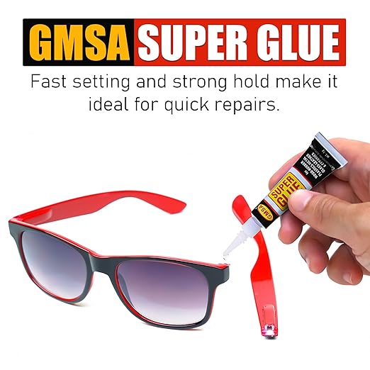 4 Pack Super Glue All Purpose, Fastest & Toughest Adhesive 3g Instant Repair Unbreakable Bond, Strong Superglue Liquid for Hard Plastic, Rubber, Metal, Leather, Ceramics, Wood, DIY Craft-DeskLoop Office