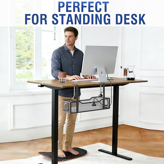 Under Desk Cable Management Tray, GZOKMOG Cord Management - Image 2