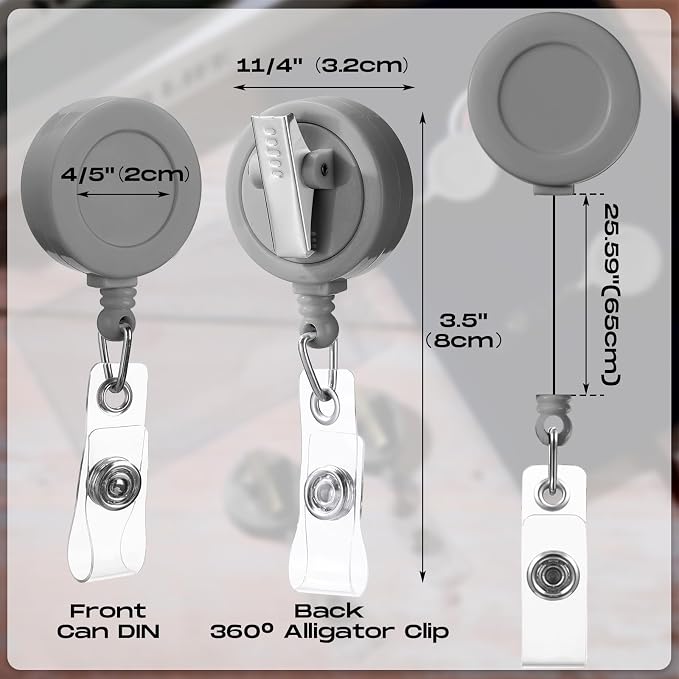 Zonon 50 Pcs Retractable Badge Holder Reels - Image 4