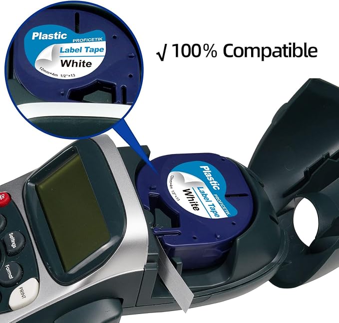 3 X 91331 Plastic White Label Tape Replacement - Image 3
